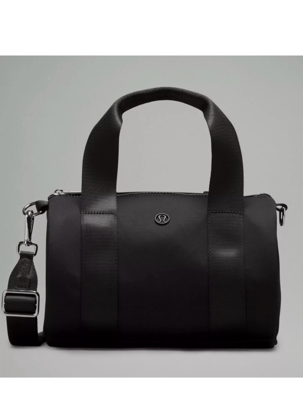 LULULEMON Knit Nylon
Mini Barrel Duffle Bag Crossbody
Handbag Black